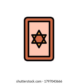Tarot card icon. Simple color with outline vector elements of esoteric icons for ui and ux, website or mobile application