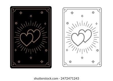 Tarot card lovers. The major arcana of a deck of cards.