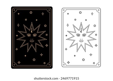 Tarot card star. The major arcana of a deck of  tarot cards.