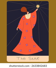 Tarot card The star. Mystical symbol of tarot