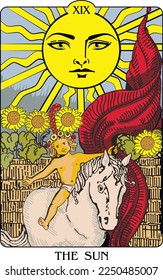 tarjeta tarot sun - tarjeta arcana mayor