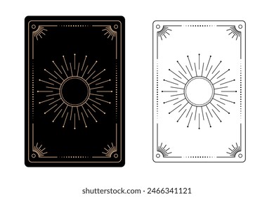 Tarot carta sol. El arcano mayor de una baraja de cartas de tarot.