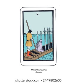 Tarot baraja de Vector de cartas . Pentáculos Arcanos Menores . Tarot espiritual esotérico oculto. Ilustraciones dibujadas a mano de colores aislados