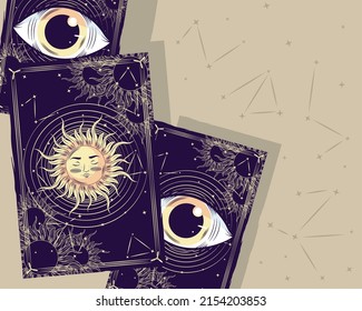 tarot cards airview witchy poster