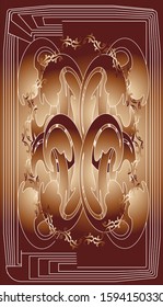 Tarot cards - back design.  Abstract pattern