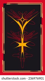 Tarot cards - back design, abstract pattern