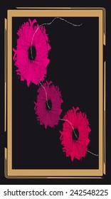 Tarot cards - back design, abstract flowers