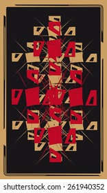 Tarot cards - back design, abstract pattern