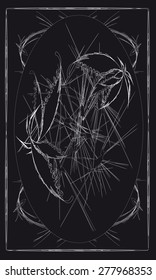 Tarot cards - back design, abstract pattern