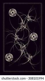 Tarot cards - back design.  Abstract pattern