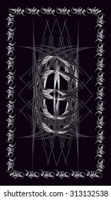 Tarot cards - back design.  Abstract pattern