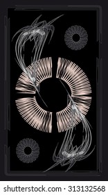 Tarot cards - back design.  Abstract pattern