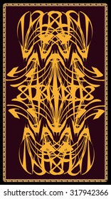 Tarot cards - back design.  Abstract pattern