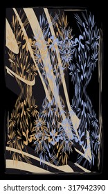 Tarot cards - back design.  Abstract pattern