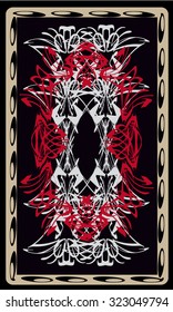 Tarot cards - back design.  Abstract pattern