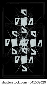 Tarot cards - back design.  Abstract pattern