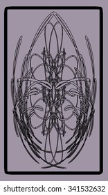 Tarot cards - back design.  Abstract pattern