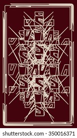 Tarot cards - back design.  Abstract pattern
