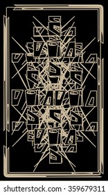 Tarot cards - back design.  Abstract pattern