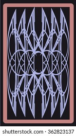Tarot cards - back design.  Abstract pattern
