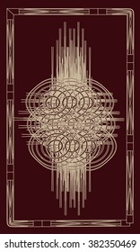 Tarot cards - back design.  Abstract pattern