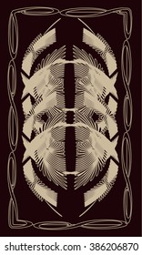 Tarot cards - back design.  Abstract pattern