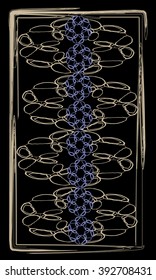 Tarot cards - back design.  Abstract pattern