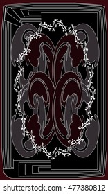 Tarot cards - back design.  Abstract pattern