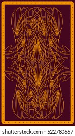 Tarot cards - back design.  Abstract pattern
