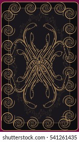 Tarot cards - back design.  Abstract pattern