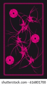 Tarot cards - back design.  Abstract pattern 