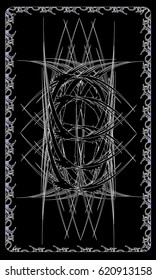 Tarot cards - back design.  Abstract pattern 