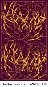 Tarot cards - back design.  Abstract pattern 