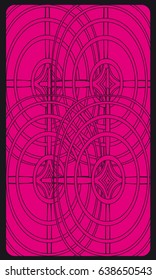 Tarot cards - back design.  Abstract pattern 