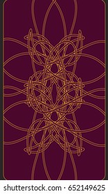 Tarot cards - back design.  Abstract pattern 