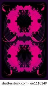 Tarot cards - back design.  Abstract pattern 
