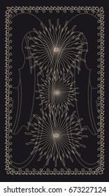 Tarot cards - back design.  Abstract pattern 