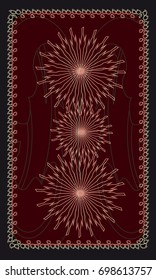 Tarot cards - back design.  Abstract pattern 