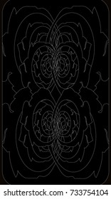 Tarot cards - back design.  Abstract pattern 