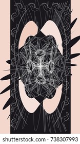Tarot cards - back design.  Abstract pattern 