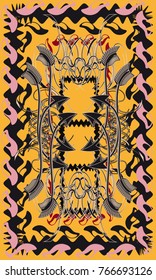 Tarot cards - back design.  Abstract pattern
