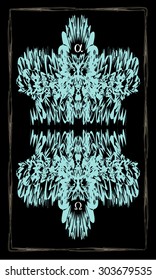 Tarot cards - back design, Alpha and Omega