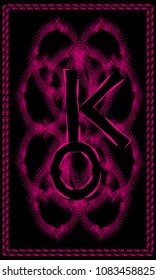 Tarot cards - back design, Astrological symbols - Chiron, the key