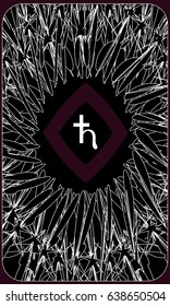 Tarot cards - back design. Astrological Symbols. Saturn