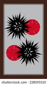Tarot cards - back design, Black star and sun 