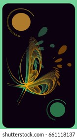 
Tarot cards - back design. Butterfly
