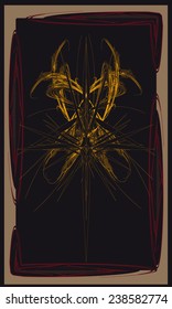 Tarot cards - back design. Byzantine cross 