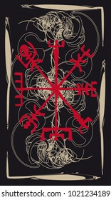 Tarot cards - back design.  Celtic Runic Symbols