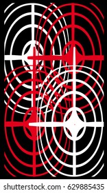 Tarot cards - back design. Celtic cross