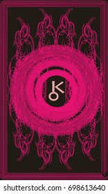 Tarot cards - back design. Chiron, astrology